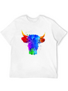 Cow Watercolor Art Lightweight Cotton T-Shirt – Daily Comfort Graphic Shirt