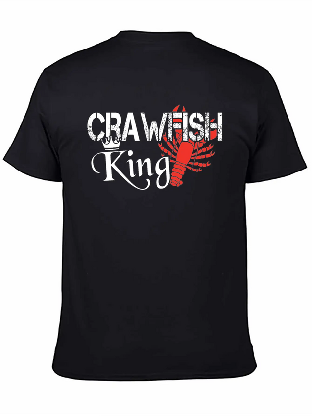 Crawfish King Crayfish Boil Party Festival Lightweight Cotton T-Shirt – Daily Comfort Graphic Shirt
