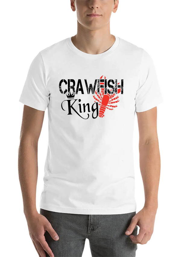 Crawfish King Crayfish Boil Party Festival Lightweight Cotton T-Shirt – Daily Comfort Graphic Shirt