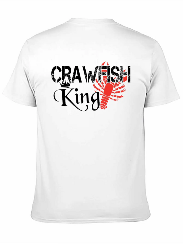 Crawfish King Crayfish Boil Party Festival Lightweight Cotton T-Shirt – Daily Comfort Graphic Shirt