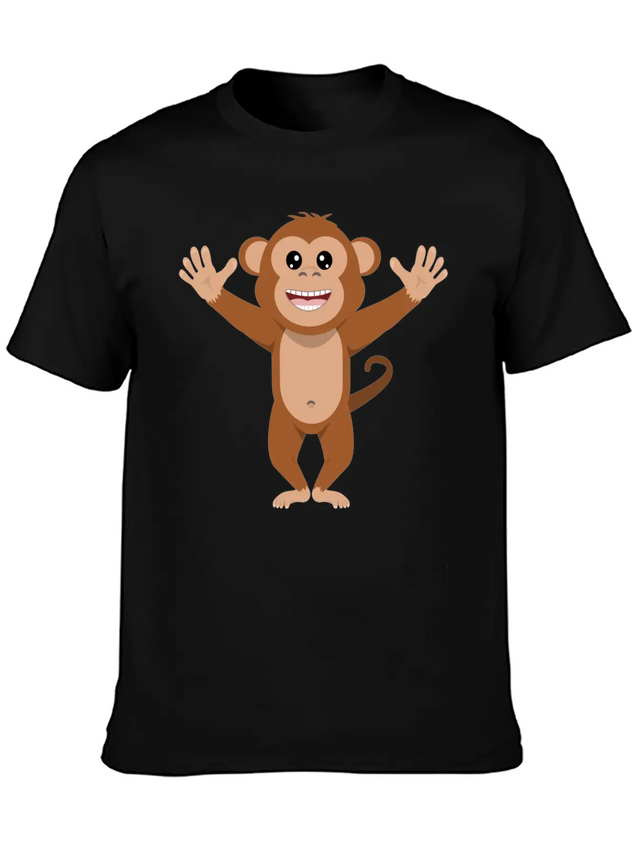 Crazy Monkey Lightweight Cotton T-Shirt – Daily Comfort Graphic Shirt
