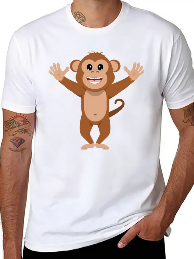 Crazy Monkey Lightweight Cotton T-Shirt – Daily Comfort Graphic Shirt