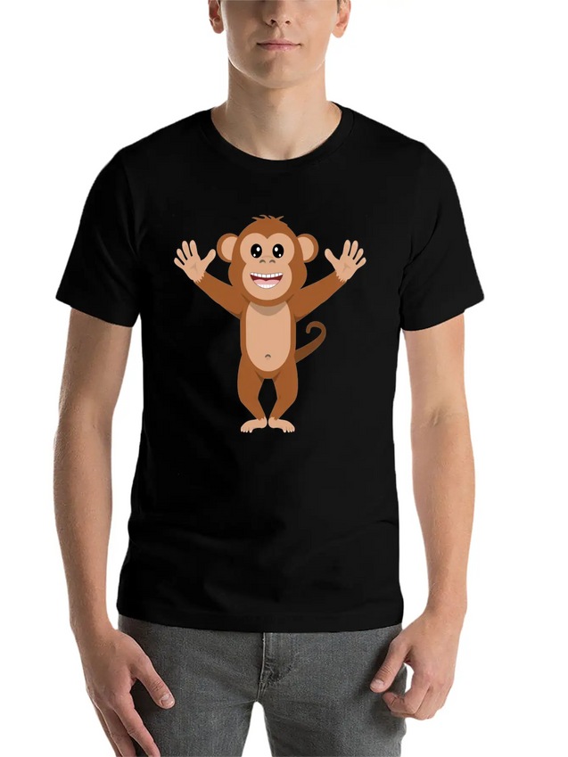 Crazy Monkey Lightweight Cotton T-Shirt – Daily Comfort Graphic Shirt