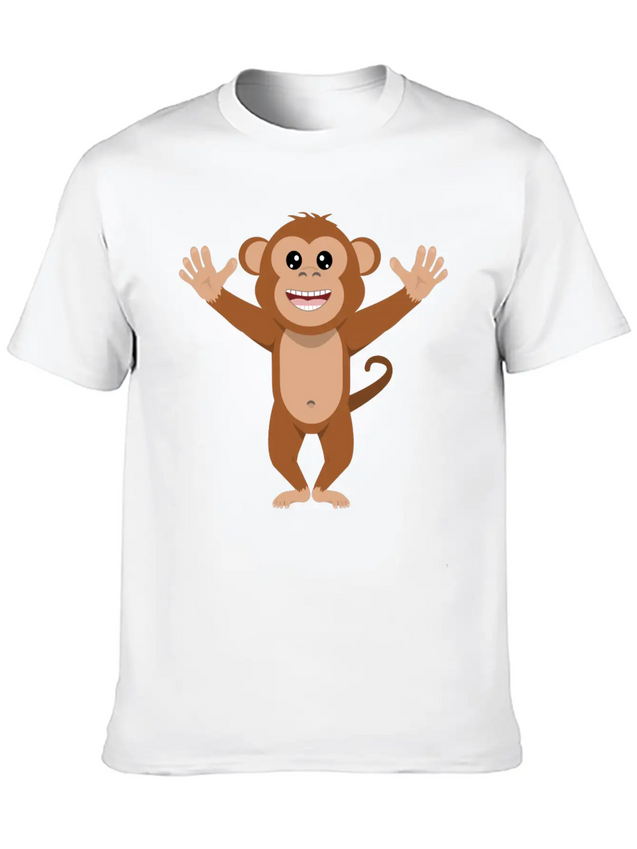Crazy Monkey Lightweight Cotton T-Shirt – Daily Comfort Graphic Shirt