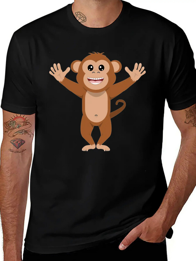 Crazy Monkey Lightweight Cotton T-Shirt – Daily Comfort Graphic Shirt