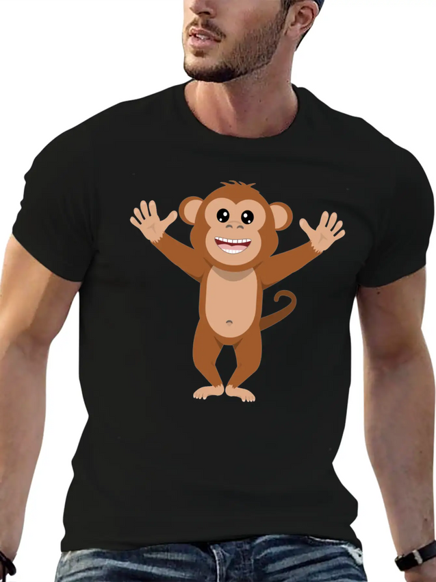 Crazy Monkey Lightweight Cotton T-Shirt – Daily Comfort Graphic Shirt