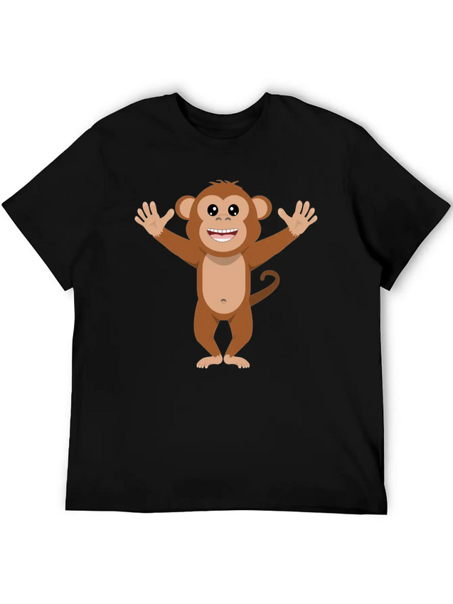 Crazy Monkey Lightweight Cotton T-Shirt – Daily Comfort Graphic Shirt