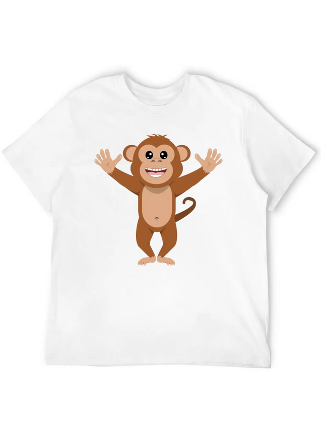 Crazy Monkey Lightweight Cotton T-Shirt – Daily Comfort Graphic Shirt