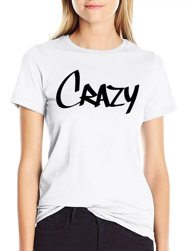 Crazy Tag Lightweight Cotton T-Shirt – Daily Comfort Graphic Shirt