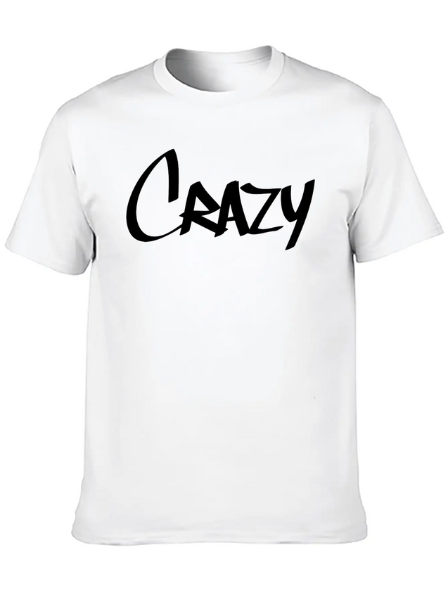 Crazy Tag Lightweight Cotton T-Shirt – Daily Comfort Graphic Shirt