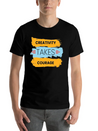 Creativity Takes Courage Amazing Black Male Tshirt Lightweight Cotton T-Shirt – Daily Comfort Graphic Shirt