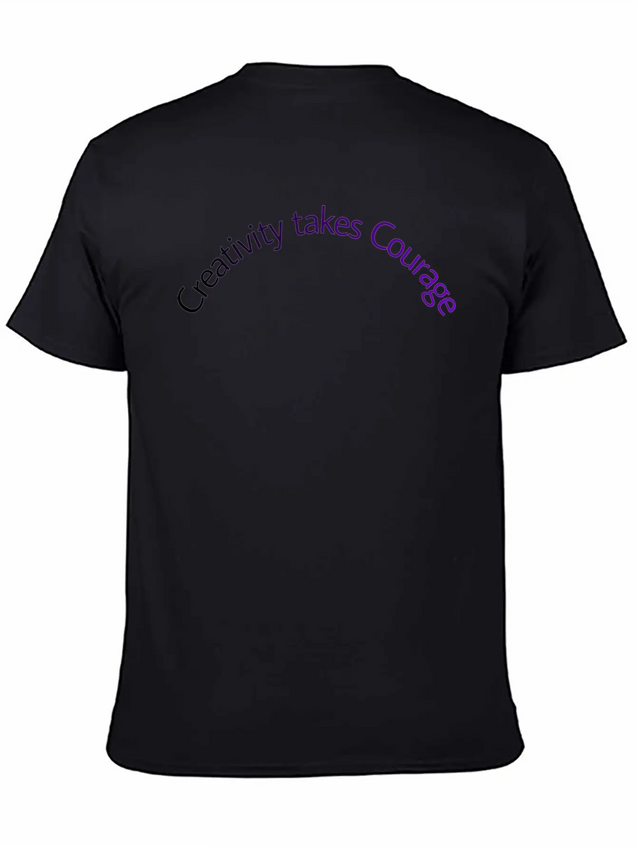 Creativity Takes Courage Lightweight Cotton T-Shirt – Daily Comfort Graphic Shirt