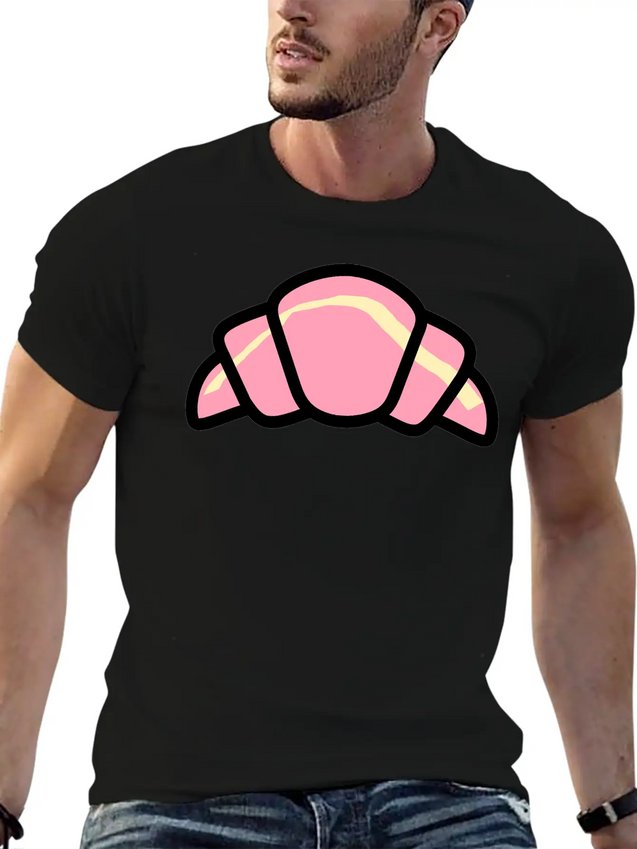 Croissant Colour Lightweight Cotton T-Shirt – Daily Comfort Graphic Shirt