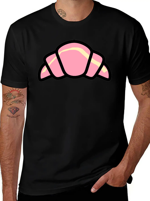 Croissant Colour Lightweight Cotton T-Shirt – Daily Comfort Graphic Shirt