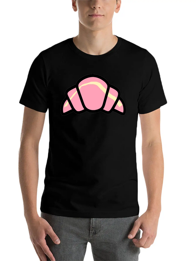 Croissant Colour Lightweight Cotton T-Shirt – Daily Comfort Graphic Shirt