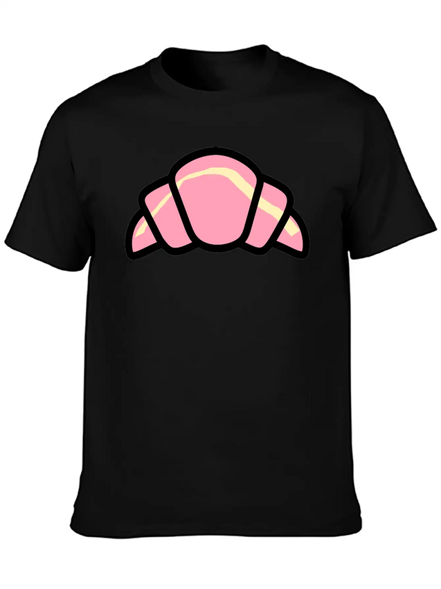 Croissant Colour Lightweight Cotton T-Shirt – Daily Comfort Graphic Shirt