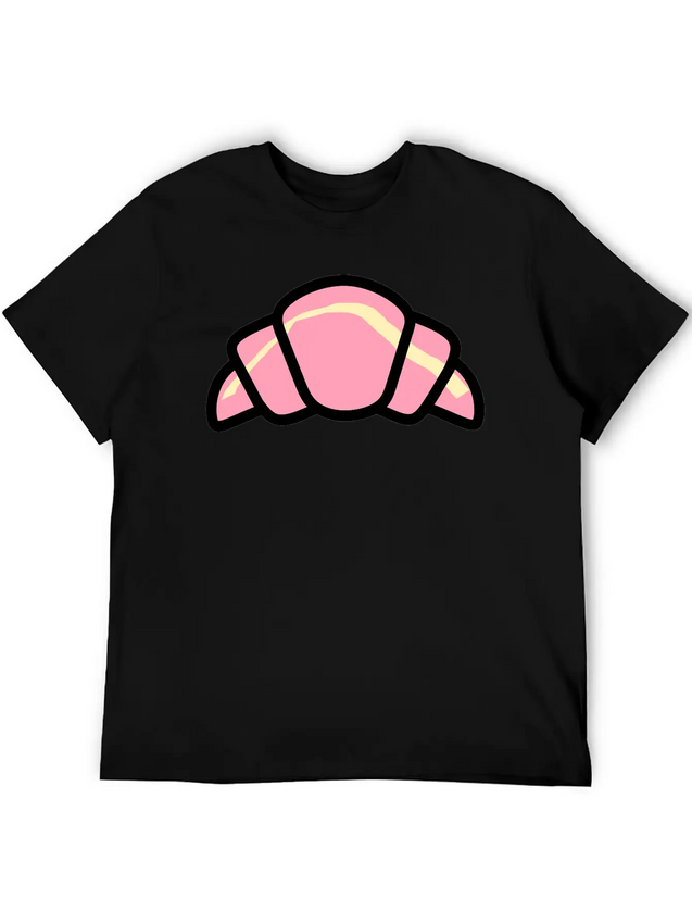 Croissant Colour Lightweight Cotton T-Shirt – Daily Comfort Graphic Shirt