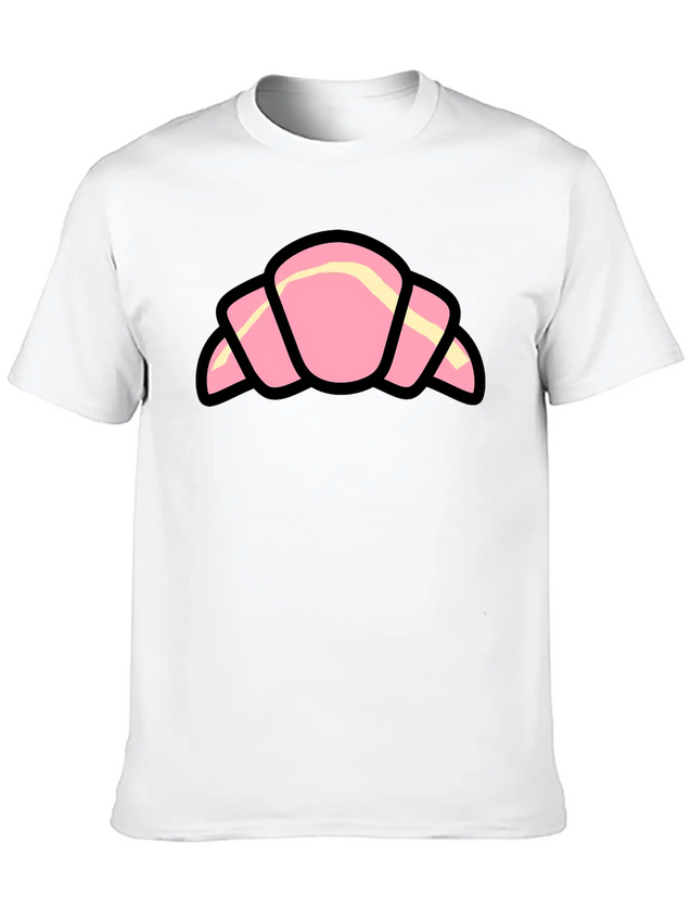 Croissant Colour Lightweight Cotton T-Shirt – Daily Comfort Graphic Shirt