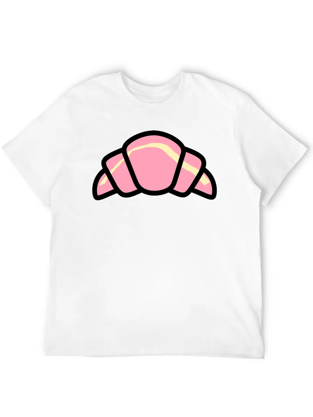 Croissant Colour Lightweight Cotton T-Shirt – Daily Comfort Graphic Shirt