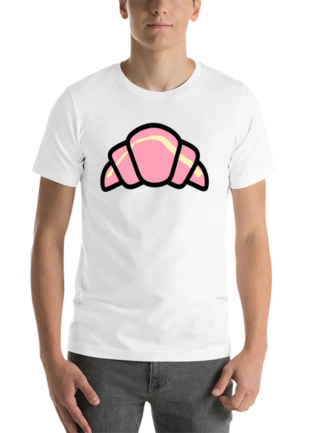 Croissant Colour Lightweight Cotton T-Shirt – Daily Comfort Graphic Shirt