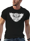 Crossed Pistons And Wings Logo Lightweight Cotton T-Shirt – Daily Comfort Graphic Shirt