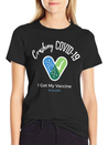 Crushing Covid19 I Got My Vaccine Lightweight Cotton T-Shirt – Daily Comfort Graphic Shirt