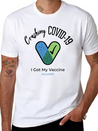Crushing Covid19 I Got My Vaccine Lightweight Cotton T-Shirt – Daily Comfort Graphic Shirt