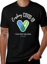Crushing Covid19 I Got My Vaccine Lightweight Cotton T-Shirt – Daily Comfort Graphic Shirt