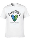 Crushing Covid19 I Got My Vaccine Lightweight Cotton T-Shirt – Daily Comfort Graphic Shirt