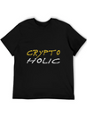 Crypto Holic Bitcoin Lightweight Cotton T-Shirt – Daily Comfort Graphic Shirt