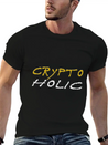 Crypto Holic Bitcoin Lightweight Cotton T-Shirt – Daily Comfort Graphic Shirt