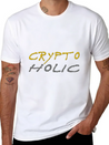 Crypto Holic Bitcoin Lightweight Cotton T-Shirt – Daily Comfort Graphic Shirt