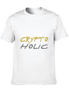 Crypto Holic Bitcoin Lightweight Cotton T-Shirt – Daily Comfort Graphic Shirt