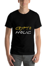 Crypto Holic Bitcoin Lightweight Cotton T-Shirt – Daily Comfort Graphic Shirt