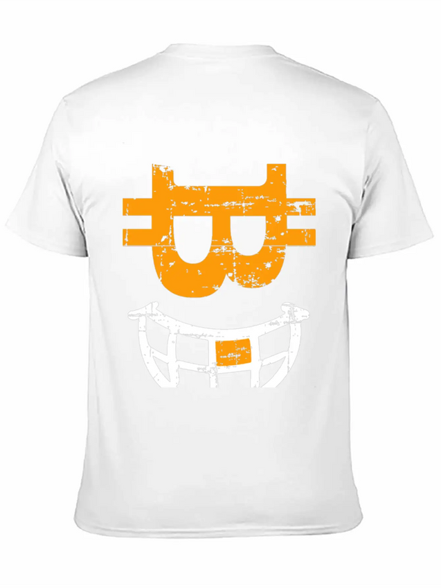 CRYPTO SMILE Bitcoin Blockchain Lightweight Cotton T-Shirt – Daily Comfort Graphic Shirt