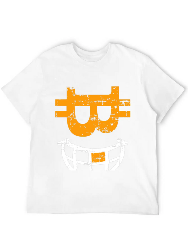 CRYPTO SMILE Bitcoin Blockchain Lightweight Cotton T-Shirt – Daily Comfort Graphic Shirt