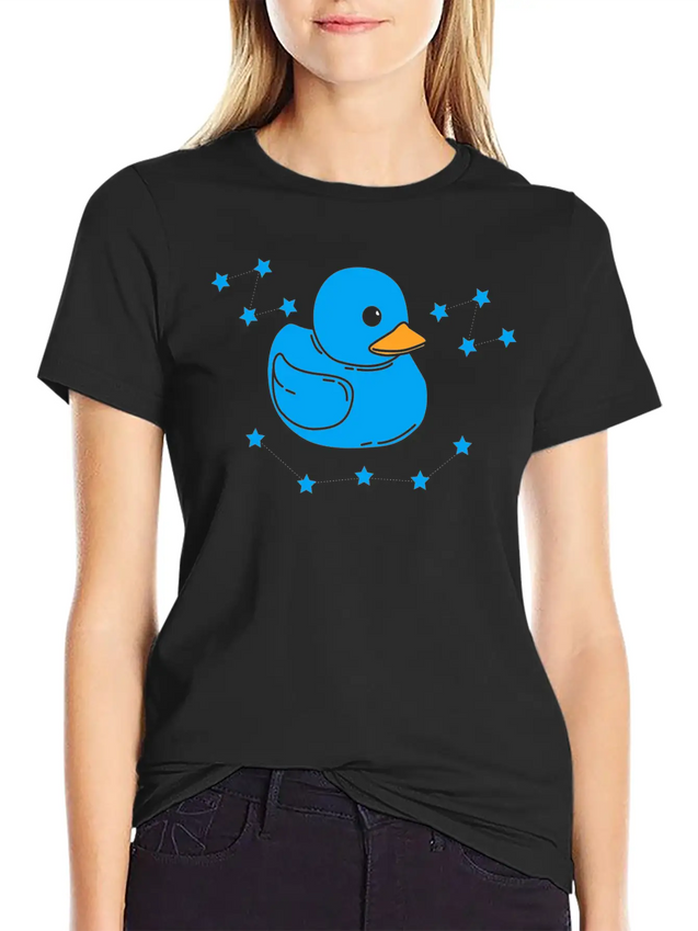 Cute Duck Lightweight Cotton T-Shirt – Daily Comfort Graphic Shirt