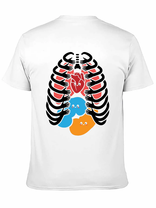 Cute Human Anatomy Body Parts Organs Gift Lightweight Cotton T-Shirt – Daily Comfort Graphic Shirt