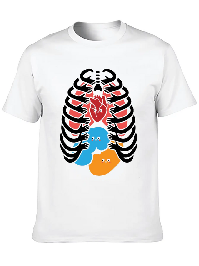 Cute Human Anatomy Body Parts Organs Gift Lightweight Cotton T-Shirt – Daily Comfort Graphic Shirt