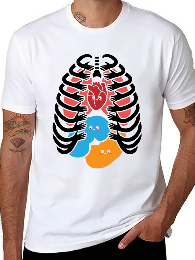 Cute Human Anatomy Body Parts Organs Gift Lightweight Cotton T-Shirt – Daily Comfort Graphic Shirt