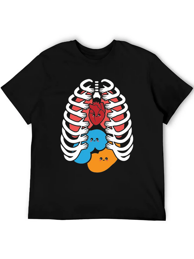 Cute Human Anatomy Body Parts Organs Gift Lightweight Cotton T-Shirt – Daily Comfort Graphic Shirt