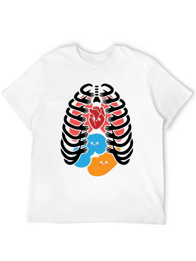Cute Human Anatomy Body Parts Organs Gift Lightweight Cotton T-Shirt – Daily Comfort Graphic Shirt