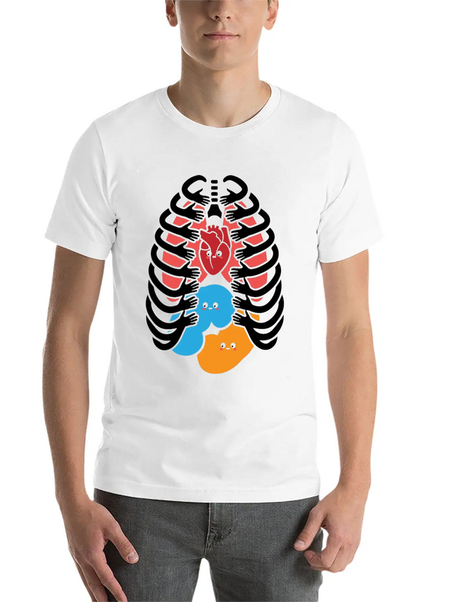 Cute Human Anatomy Body Parts Organs Gift Lightweight Cotton T-Shirt – Daily Comfort Graphic Shirt