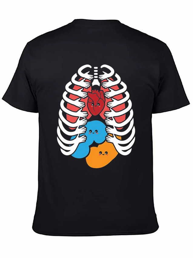 Cute Human Anatomy Body Parts Organs Gift Lightweight Cotton T-Shirt – Daily Comfort Graphic Shirt