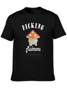 Cute Mushroom Picker Lightweight Cotton T-Shirt – Daily Comfort Graphic Shirt