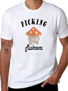 Cute Mushroom Picker Lightweight Cotton T-Shirt – Daily Comfort Graphic Shirt