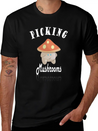 Cute Mushroom Picker Lightweight Cotton T-Shirt – Daily Comfort Graphic Shirt
