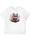 Cute Wolf Lightweight Cotton T-Shirt – Daily Comfort Graphic Shirt