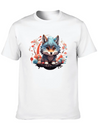 Cute Wolf Lightweight Cotton T-Shirt – Daily Comfort Graphic Shirt