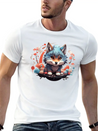 Cute Wolf Lightweight Cotton T-Shirt – Daily Comfort Graphic Shirt